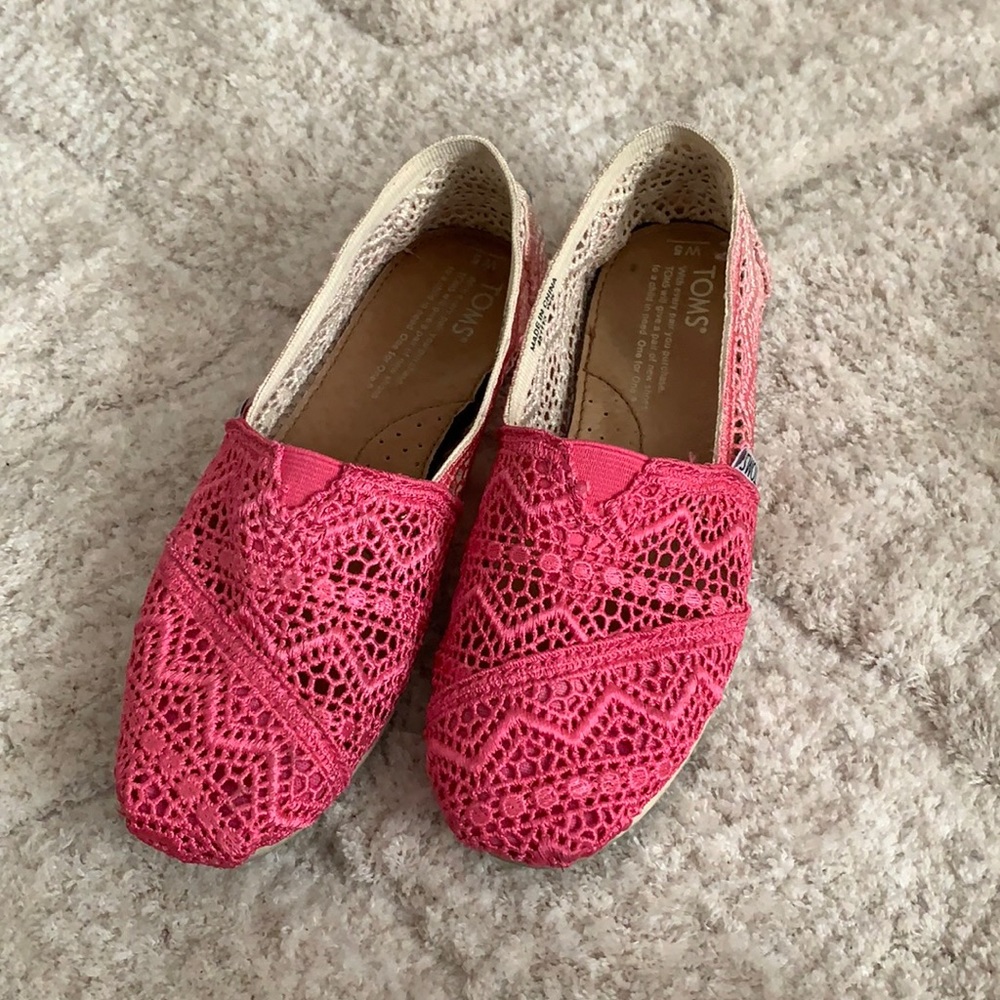 Pink Ombré Crochet Toms